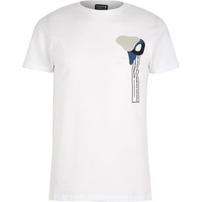 White Systvm chest print t-shirt